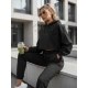 Moteriškas juodas sportinis kostiumas Bistan Moteriški komplektai