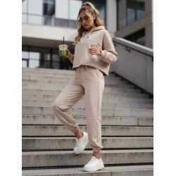 Moteriškas rusvas sportinis kostiumas Bistan