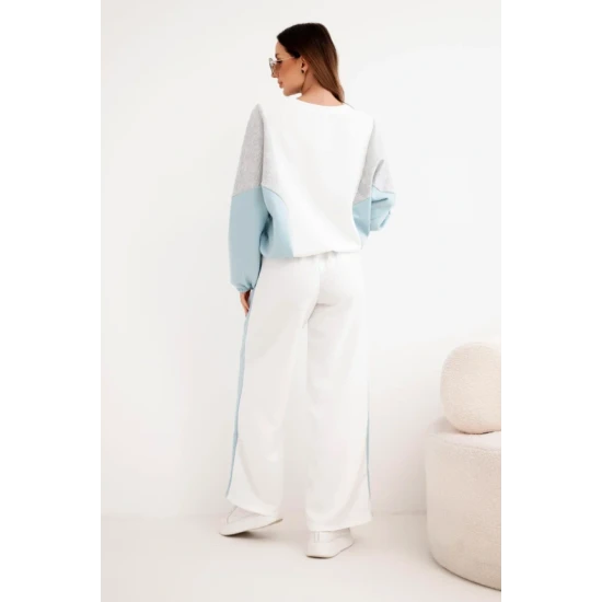 Moteriškas dviejų spalvų laisvalaikio komplektas su mėtiniu intarpu Gabi Moteriški komplektai