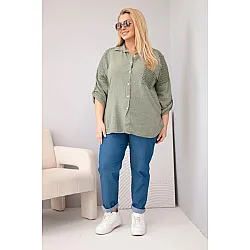 Moteriški chaki marškiniai Fit