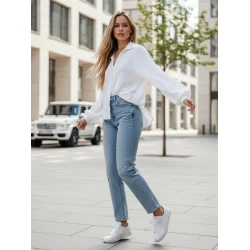 Moteriški muslino balti marškiniai Musline