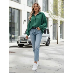 Moteriški muslino žali marškiniai Musline