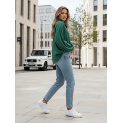 Moteriški muslino žali marškiniai Musline