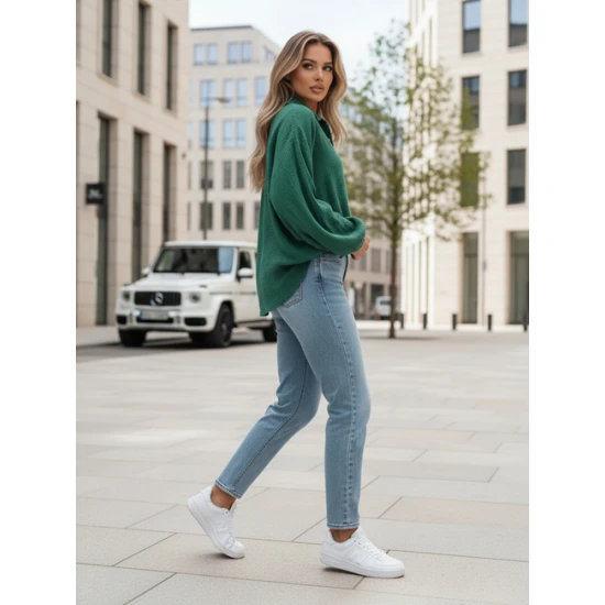 Moteriški muslino žali marškiniai Musline Moteriški marškiniai