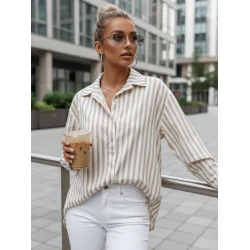 Moteriški oversize rusvi marškiniai Mona 