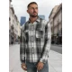 Vyriški juodi/balti flaneliniai marškiniai Cory Marškiniai