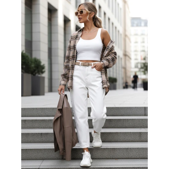 Moteriški rusvi languoti marškiniai Monit Moteriški marškiniai