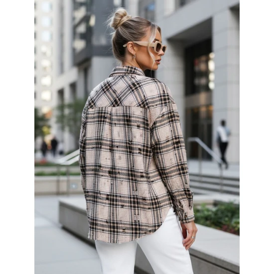 Moteriški rusvi languoti marškiniai Monit Moteriški marškiniai