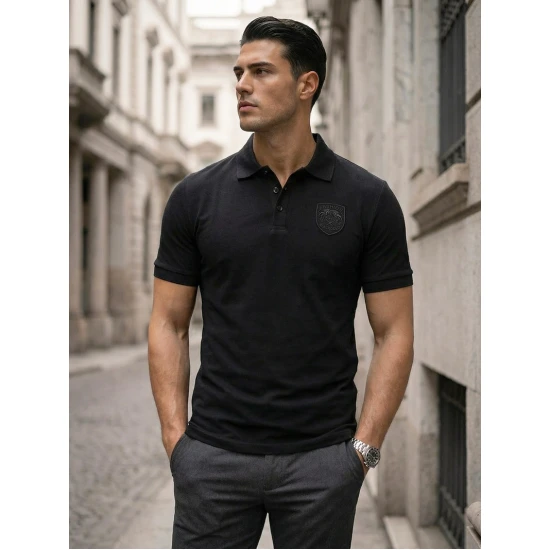 Vyriški juodi polo marškinėliai Tice POLO marškinėliai