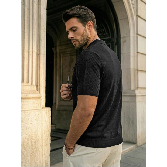 Vyriški juodi polo marškinėliai Style POLO marškinėliai