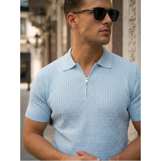 Vyriški mėlyni polo marškinėliai Fast POLO marškinėliai