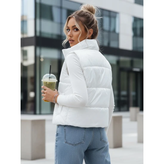 Moteriška balta dvipusė liemenė Puff Moteriškos liemenės