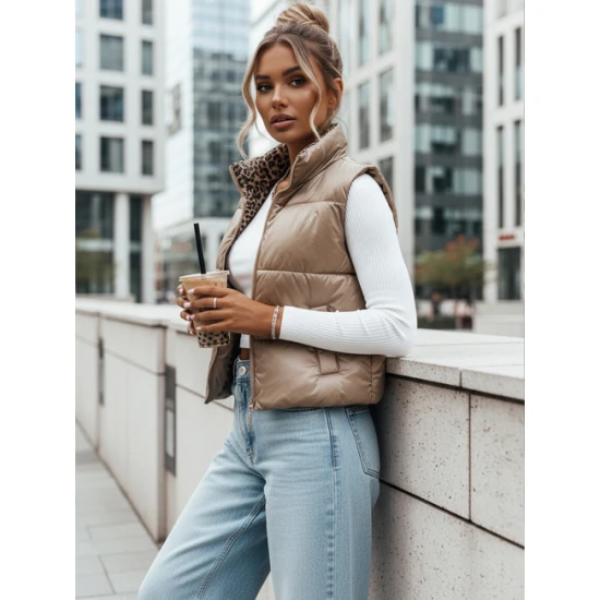 Moteriška ruda dvipusė liemenė Puff Moteriškos liemenės