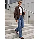 Women's Dark Brown Jacket Without a Hood Result
