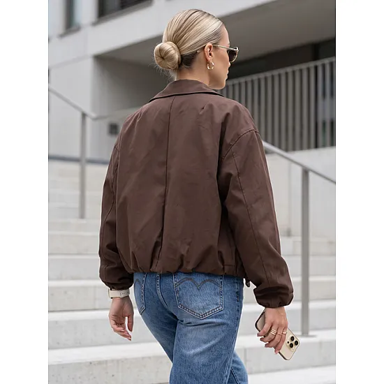 Women's Dark Brown Jacket Without a Hood Result