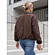 Women's Dark Brown Jacket Without a Hood Result