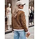 Women's brown jacket with fur Lever Women's jackets