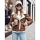 Women's brown jacket with fur Lever Women's jackets