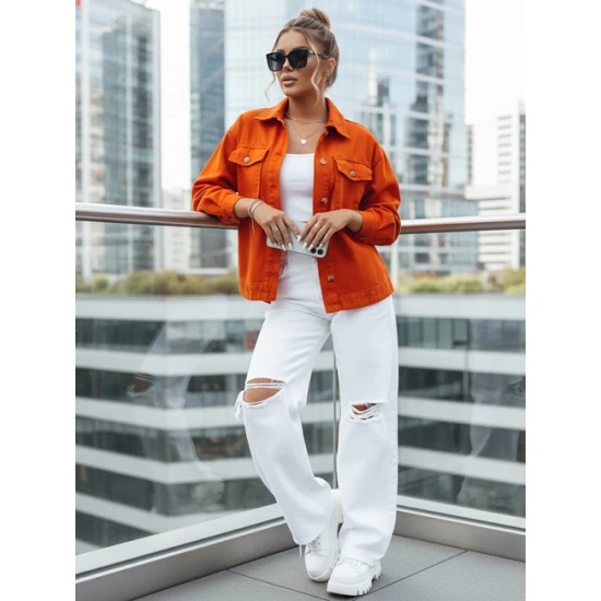 Pereinamojo sezono oranžinė striukė Sily Moteriškos striukės