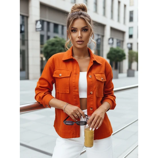 Pereinamojo sezono oranžinė striukė Sily Moteriškos striukės