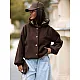 Eris Women's Dark Brown Hooded Jacket