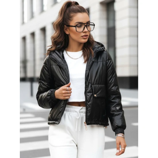 Moteriška juoda pereinamojo sezono striukė Aron Moteriškos striukės