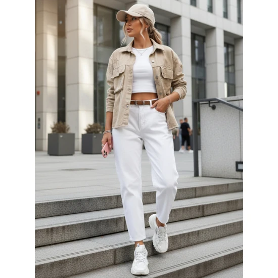 Pereinamojo sezono šviesiai rusva striukė Shine Moteriškos striukės