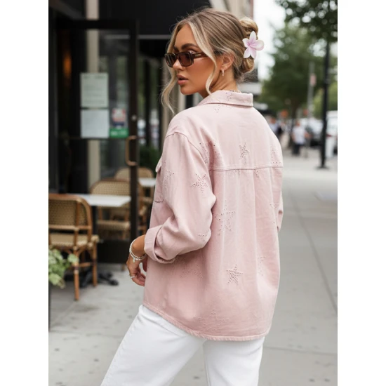 Pereinamojo sezono rožinė striukė Shine Moteriškos striukės