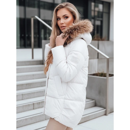 Moteriška žieminė balta striukė Luckry