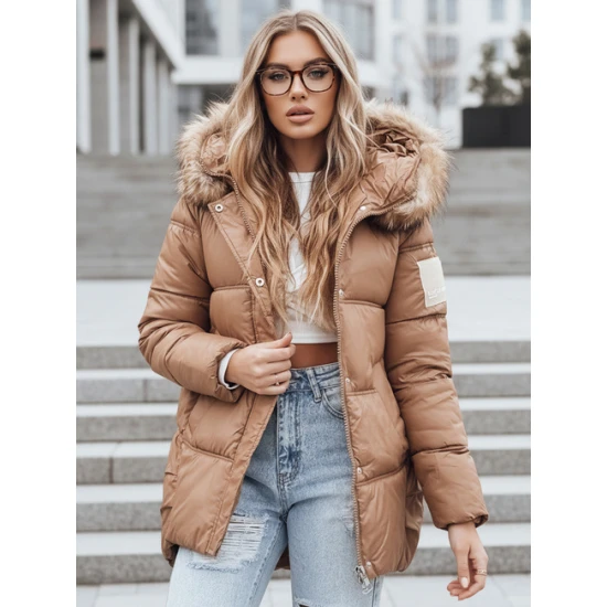 Moteriška žieminė ruda striukė Luckry