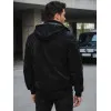 Men's reversible black hooded jacket Linde Men's Jackets and Coats