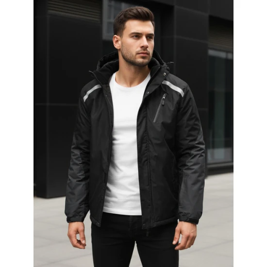 Vyriška juoda slidinėjimo striukė Atlant