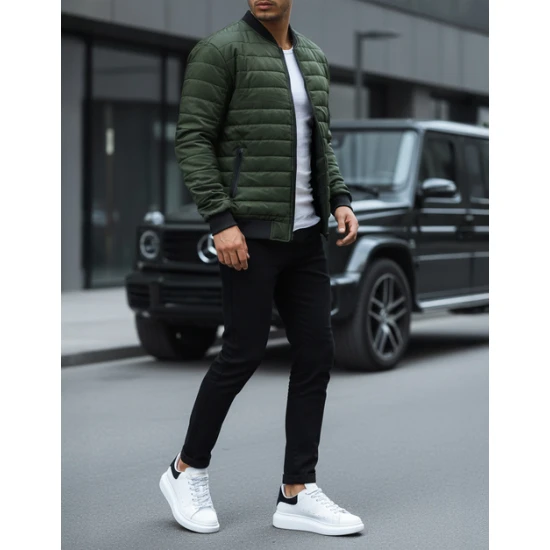 Vyriška dygsniuota žalia striukė Minti JS/MY02Z