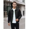 Juodos spalvos vyriška striukė su gobtuvu Bastin TX4394
