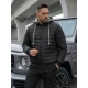 Juoda vyriška striukė su gobtuvu Kidol JS/8M985/392