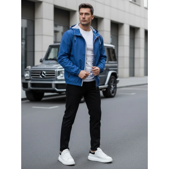 Vyriška plona mėlyna striukė Doran Rudeninės / Pavasarinės