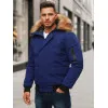 Bomber stiliaus žieminė tamsiai mėlyna vyriška striukė Lemor JS/201901