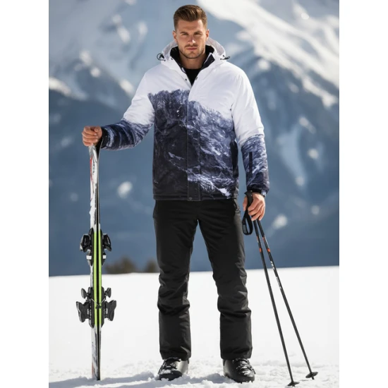 Vyriška tamsiai mėlyna slidinėjimo striukė Mount