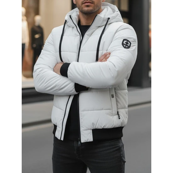 Vyriška balta žieminė striukė Jupiter