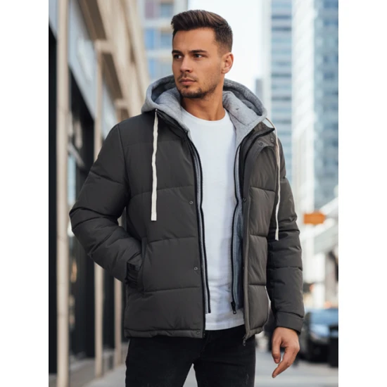 Vyriška tamsiai pilka žieminė striukė Blaze