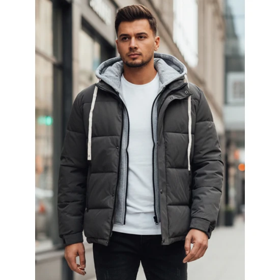 Vyriška tamsiai pilka žieminė striukė Blaze