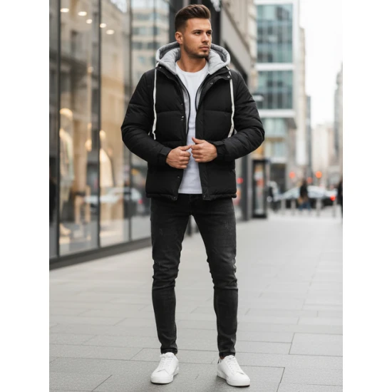 Vyriška juodas žieminė striukė Blaze Žieminės striukės