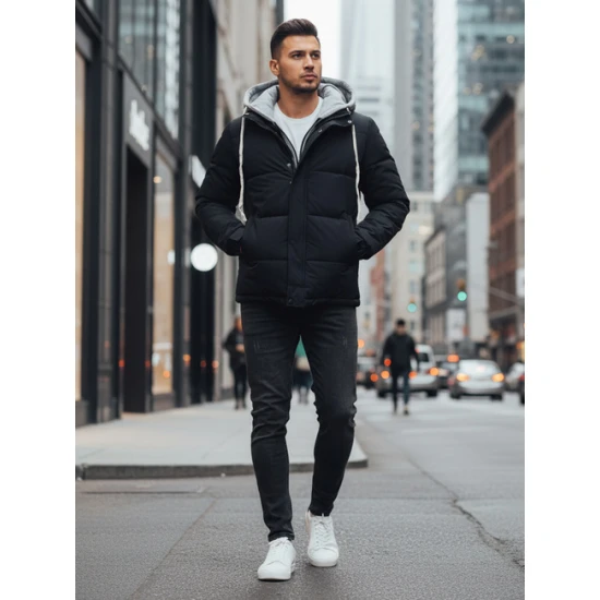 Vyriška tamsiai mėlyna žieminė striukė Blaze