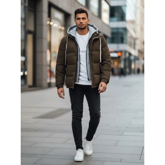 Vyriška tamsiai ruda žieminė striukė Blaze