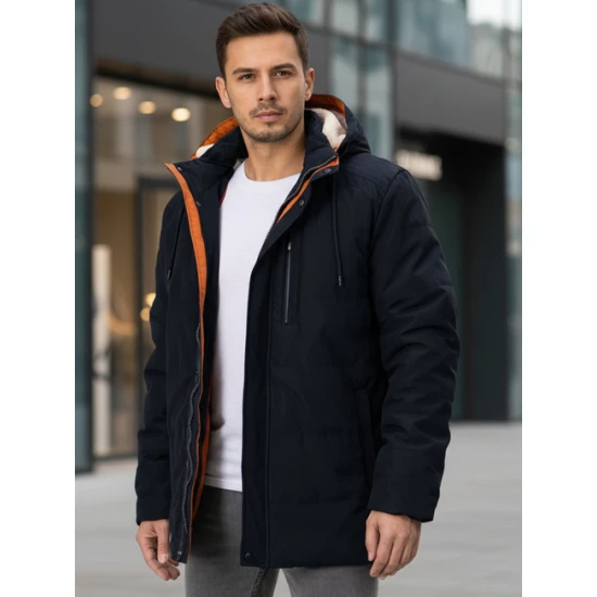 Vyriška tamsiai mėlyna žieminė striukė Nordic