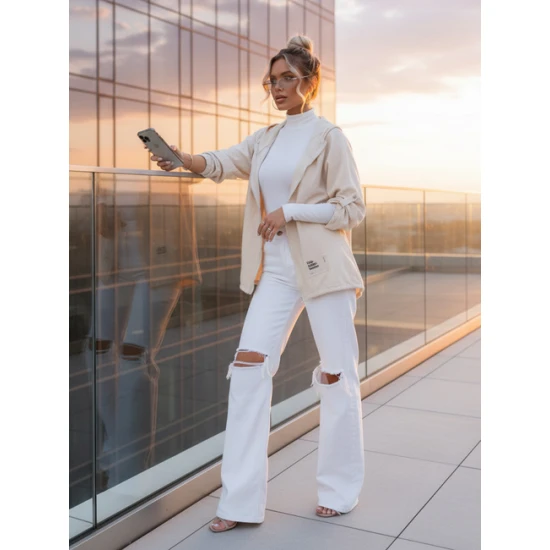 Pereinamojo sezono rusva striukė Mandi Moteriškos striukės