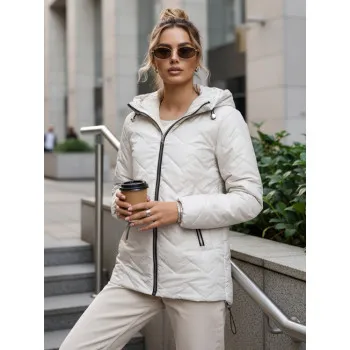 Women's light gray quilted jacket Almi