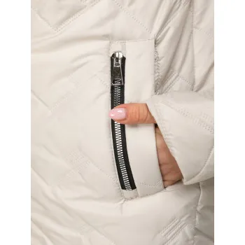 Women's light gray quilted jacket Almi