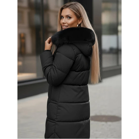 Moteriška juodos spalvos paltas Stel JS/16M9099/392Z