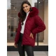 Moteriška bordo žieminė striukė su gobtuvu Levi Moteriškos striukės